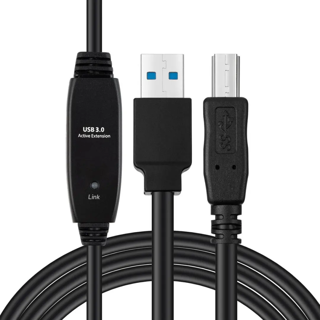 Microconnect USB3.0AB10B USB-kabel 10m - Zwart - afbeelding 2 van 3