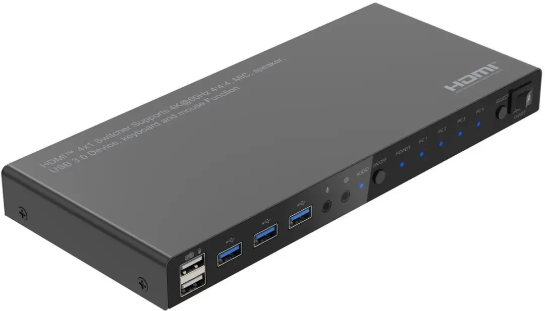 MicroConnect MC-HDMIKVM0401-USB3-4K KVM-switch