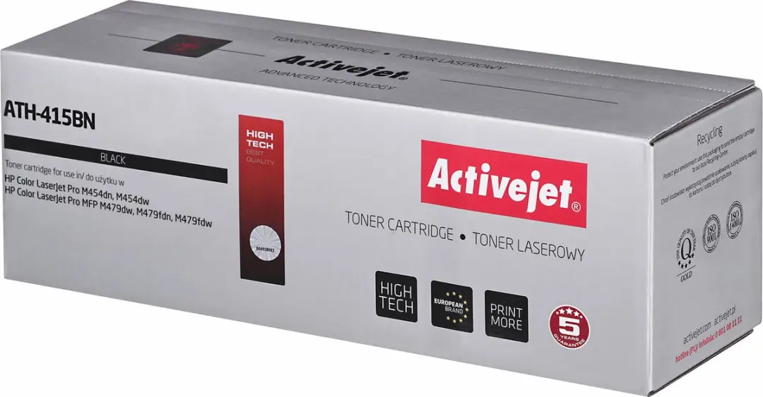 ActiveJet ATH-415BN CHIP Printertoner voor HP 415A - Zwart - afbeelding 3 van 5