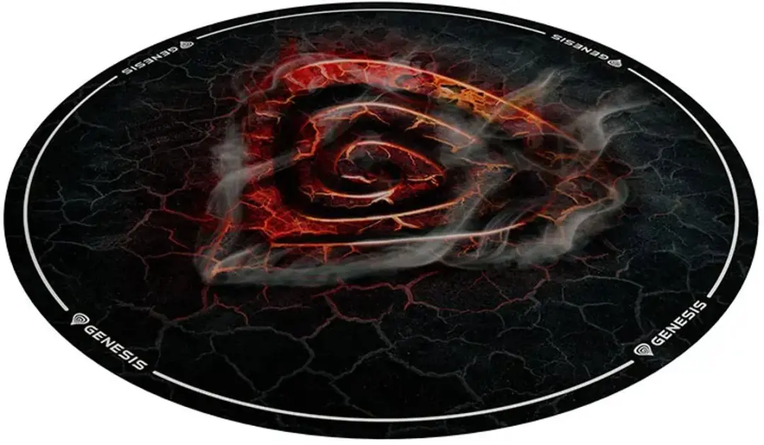 Genesis Tellur 400 Gaming Vloermat Rond 100 cm - Antislip - Zwart - afbeelding 3 van 6