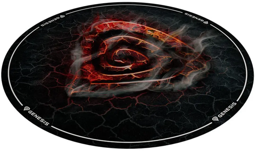 Genesis Tellur 400 Gaming Vloermat Rond 100 cm - Antislip - Zwart - afbeelding 2 van 6