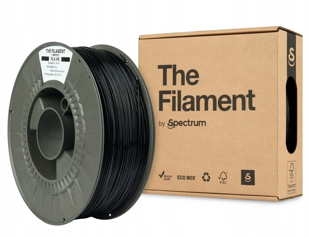 Spectrum Filaments PLA HS Filament Midnight Zwart 1kg