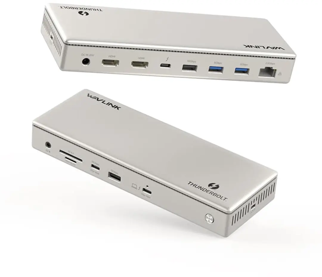 Wavlink Thunderbolt 4 Elite Docking Station met 2 x HDMI + 1 x TB4 + 1 x USB-C +