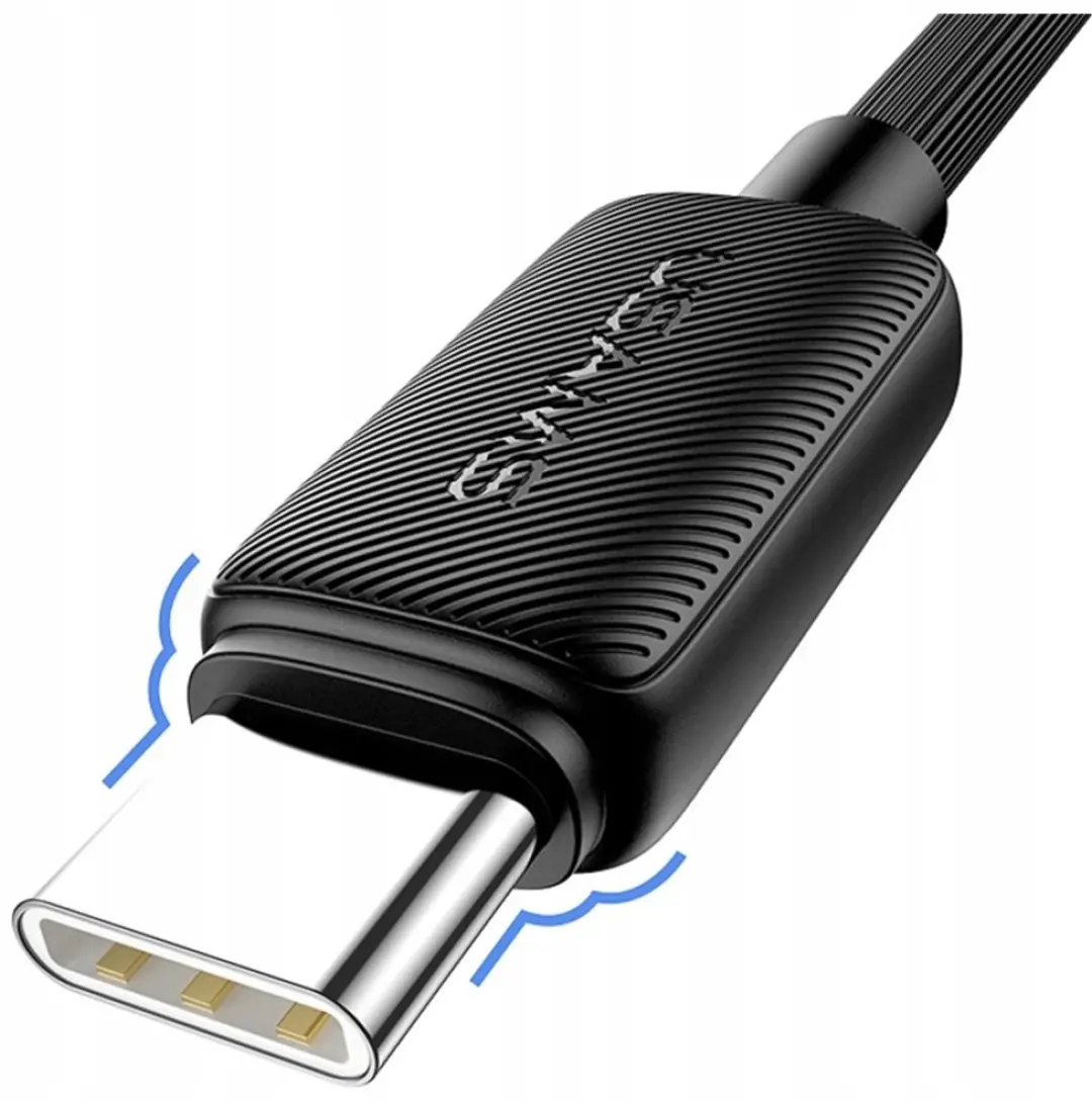 USAMS KY Serie Kabel USB-A naar USB-C 3A 2m - Wit - afbeelding 4 van 6