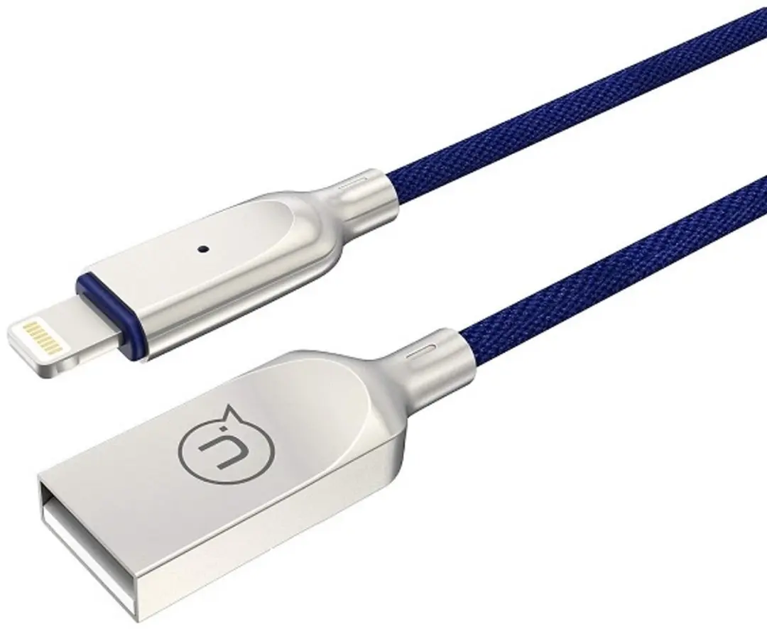 USAMS U-Sun Serie Lightning Kabel IPYSUSB202 - 1,9m - Blauw - afbeelding 2 van 6
