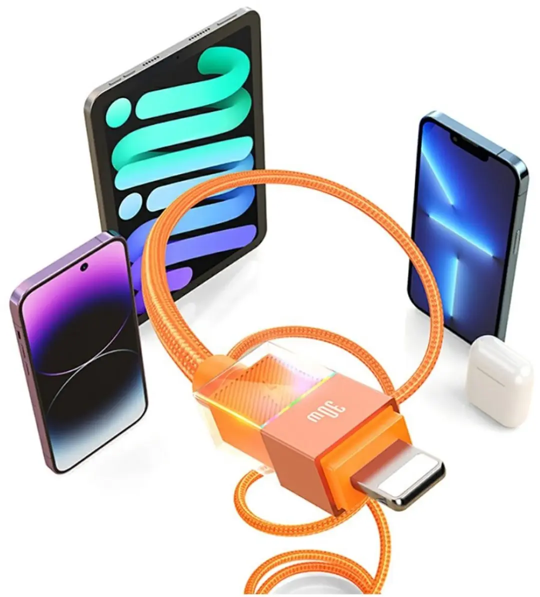USAMS SJ776 USB-C naar Lightning-kabel 30W - 1,2m - afbeelding 5 van 6
