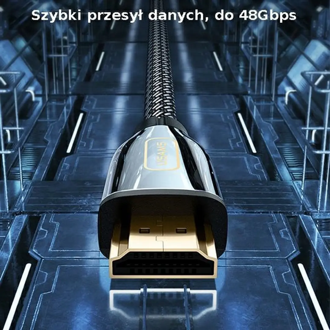 USAMS U67 Serie HDMI Kabel 8K - 3m - Zwart - afbeelding 2 van 6