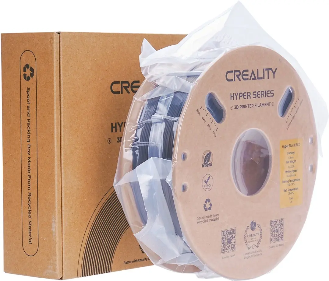 Creality Hyper PLA 3D-printer filament 1,75mm 1kg - Zwart - afbeelding 5 van 6