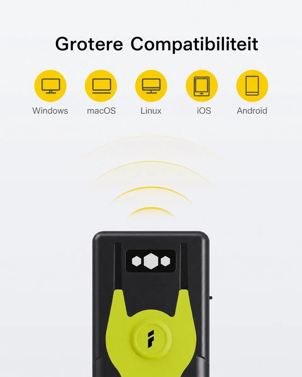 Inateck BCST-42 Barcodescanner - Bluetooth 2D - Groen - afbeelding 3 van 6