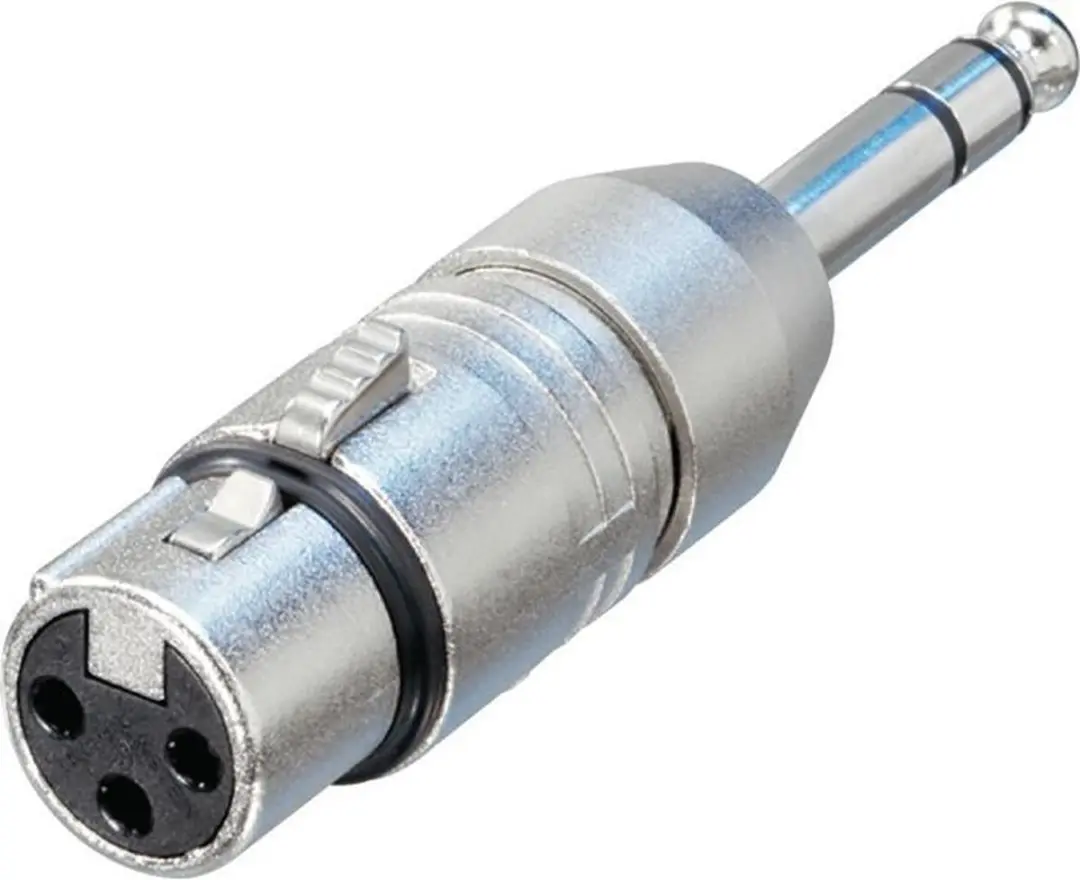 Neutrik NA3FP XLR-adapter - XLR (v) naar 6,35mm Jack stereo (m) - afbeelding 5 van 6