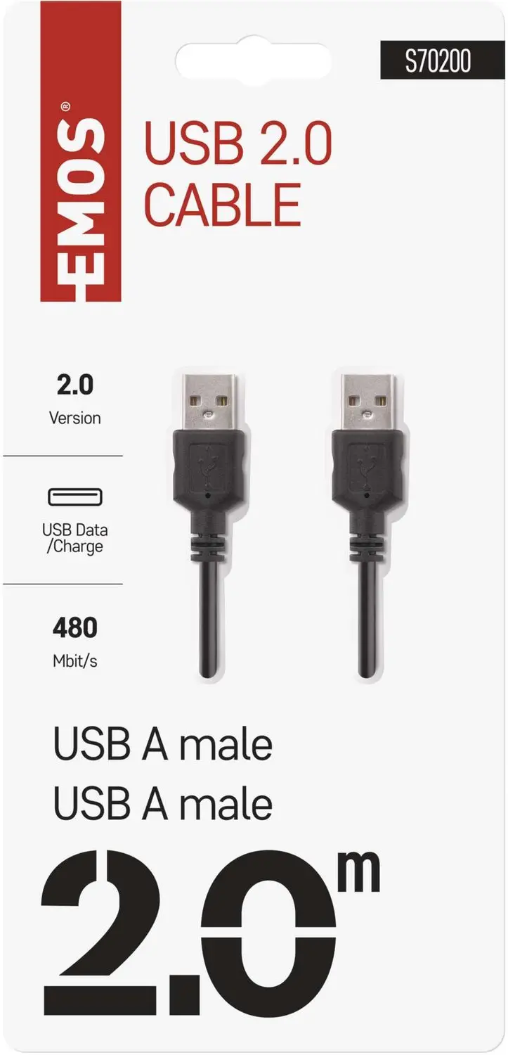 EMOS USB-kabel 2.0 A-A - 2 m - S70200 - afbeelding 6 van 6