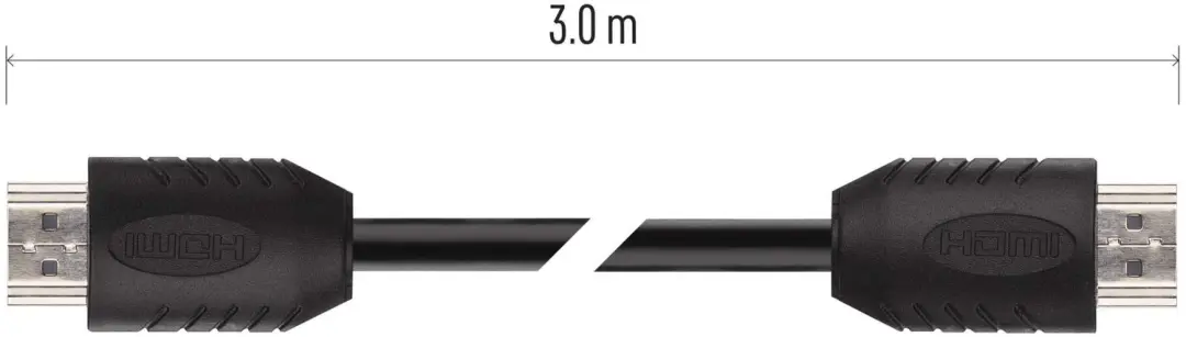 Emos S10300 HDMI 2.0 kabel A-A - 3m - Zwart - afbeelding 3 van 6