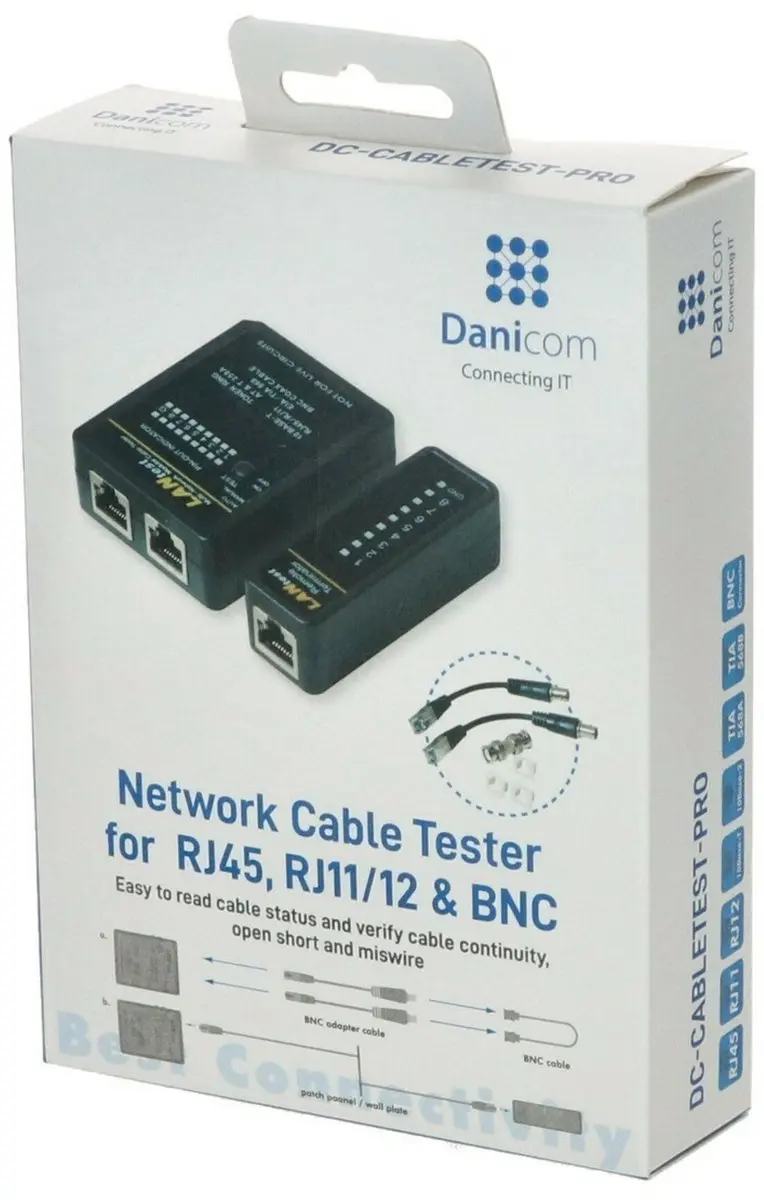 Danicom DC-CABLETEST-PRO Netwerkkabeltester - Zwart - afbeelding 3 van 3