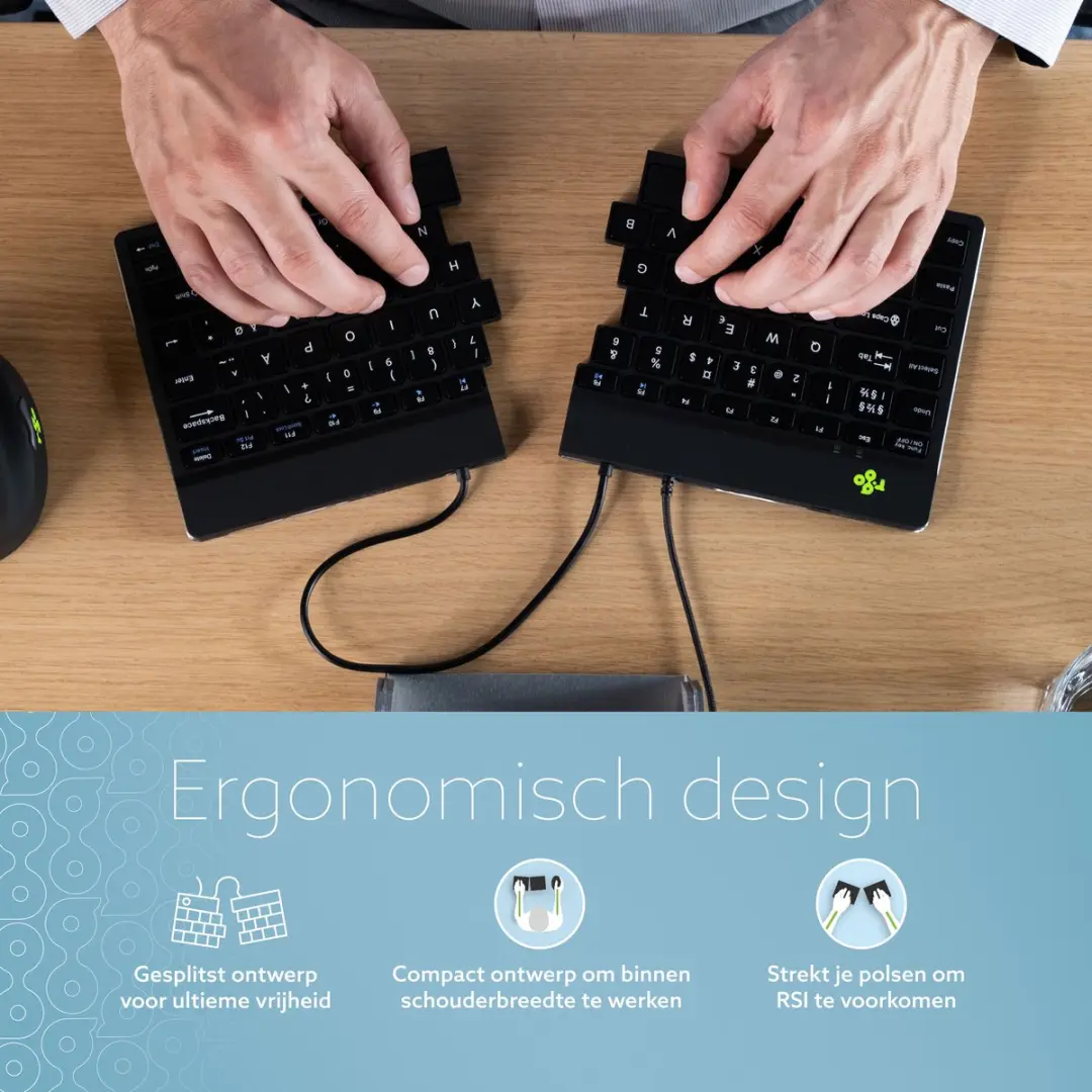 R-Go Tools Split RGOSP-USWIBL Toetsenbord - Zwart - afbeelding 3 van 6