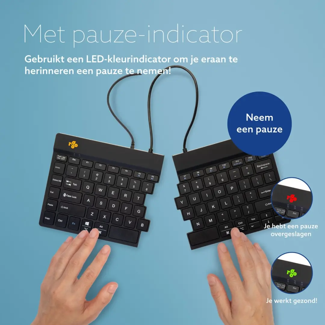 R-Go Tools Split RGOSP-USWIBL Toetsenbord - Zwart - afbeelding 2 van 6