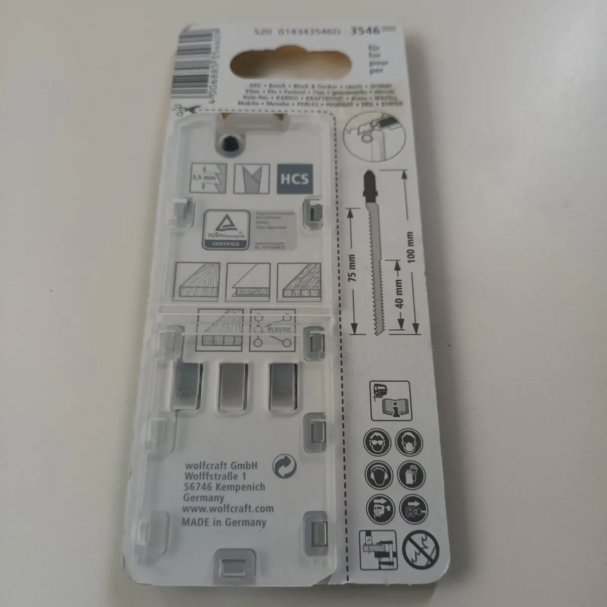 Wolfcraft Decoupeerzaagblad HCS T-schacht 3546000 - 2 Stuks