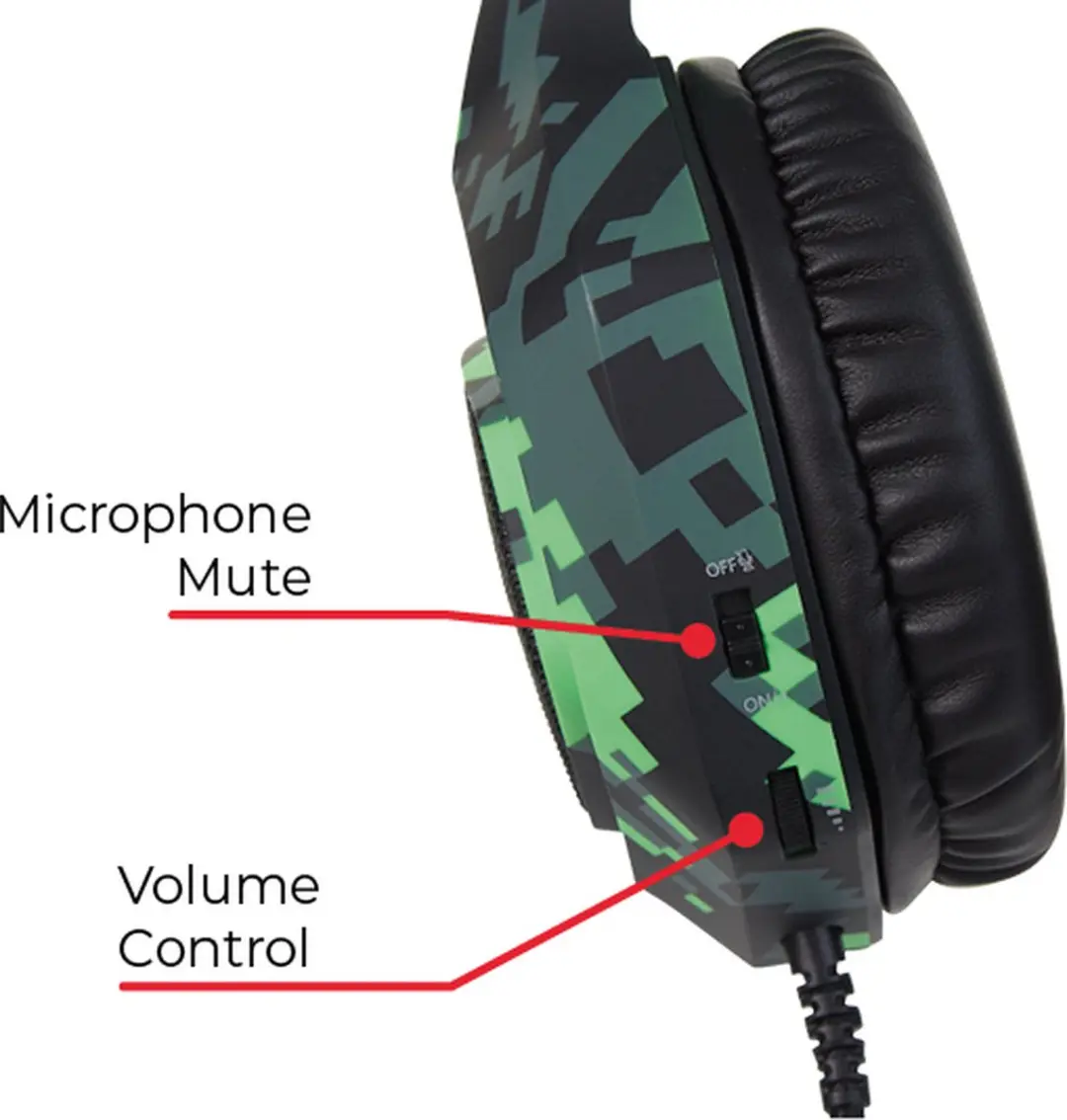 SureFire Skirmish 48821 Gaming Headset - Zwart/Groen - afbeelding 2 van 6