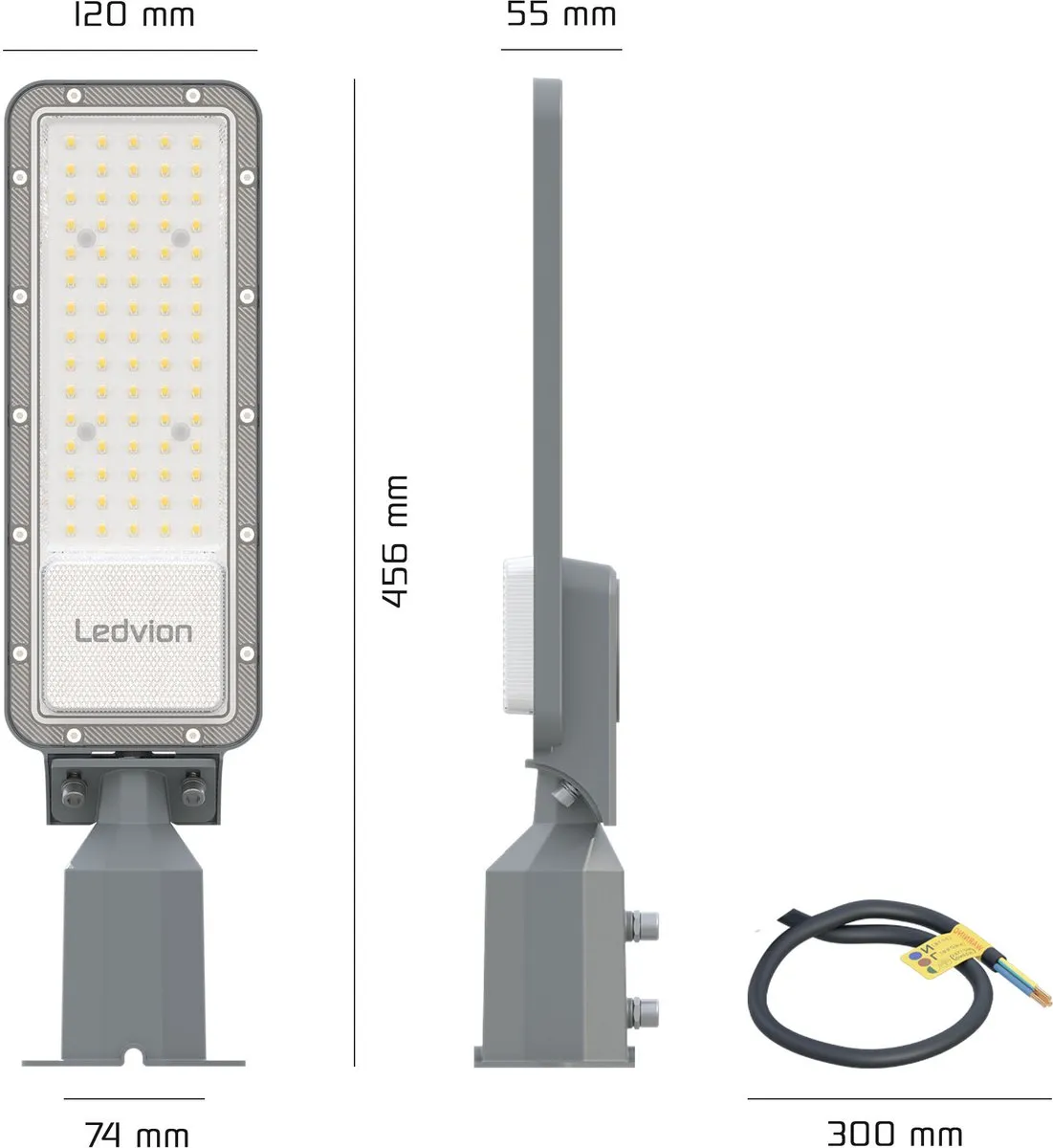 Ledvion LED Straatlamp 50W 4000K - IP65