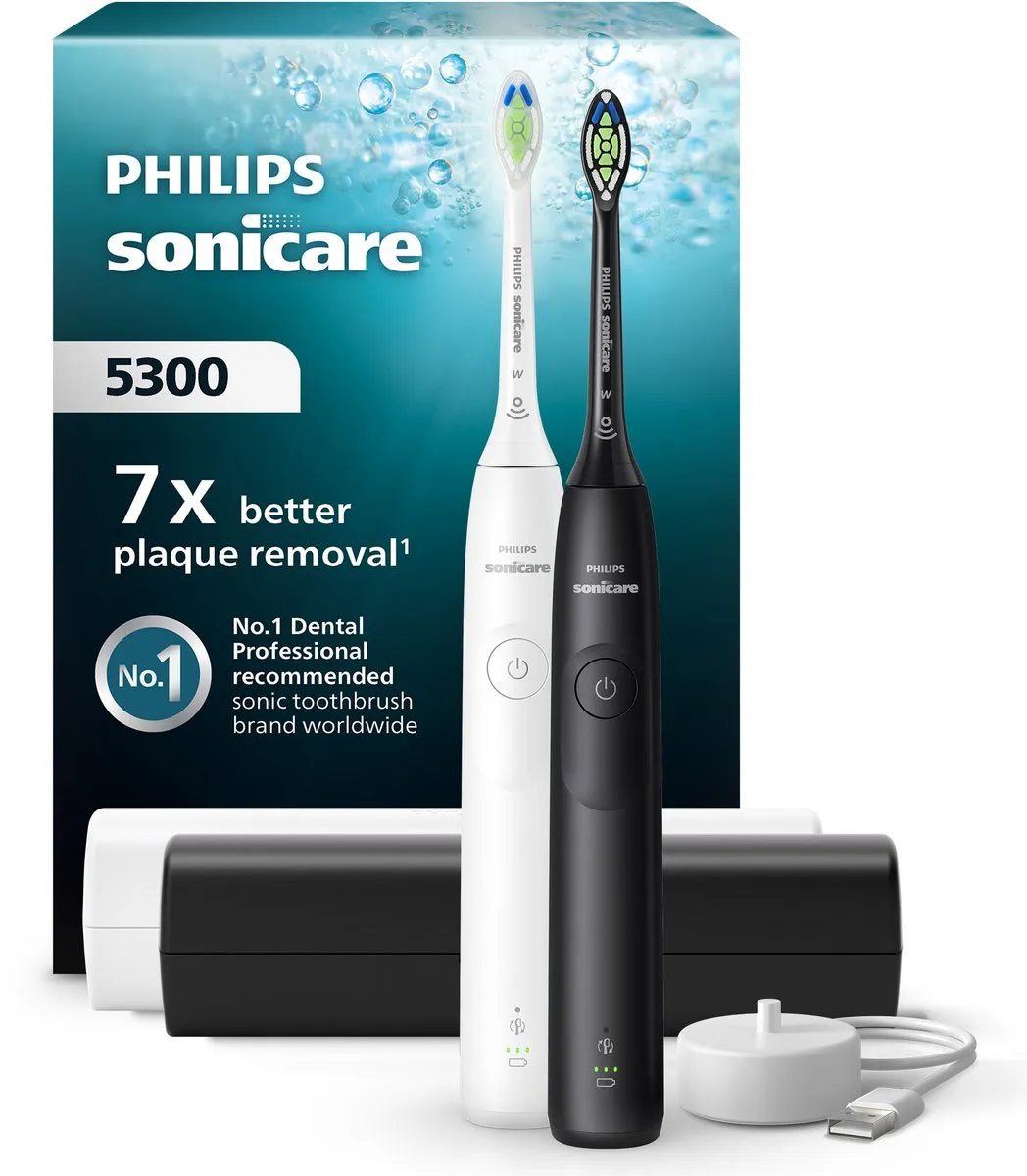 Philips Sonicare 5300 HX7109/01 Elektrische Tandenborstel - 2 Stuks