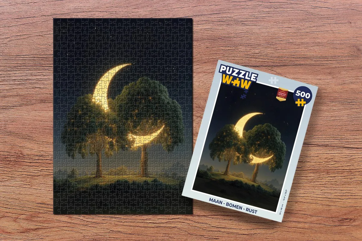 PuzzleWow Maan - Bomen Legpuzzel 500 Stuks
