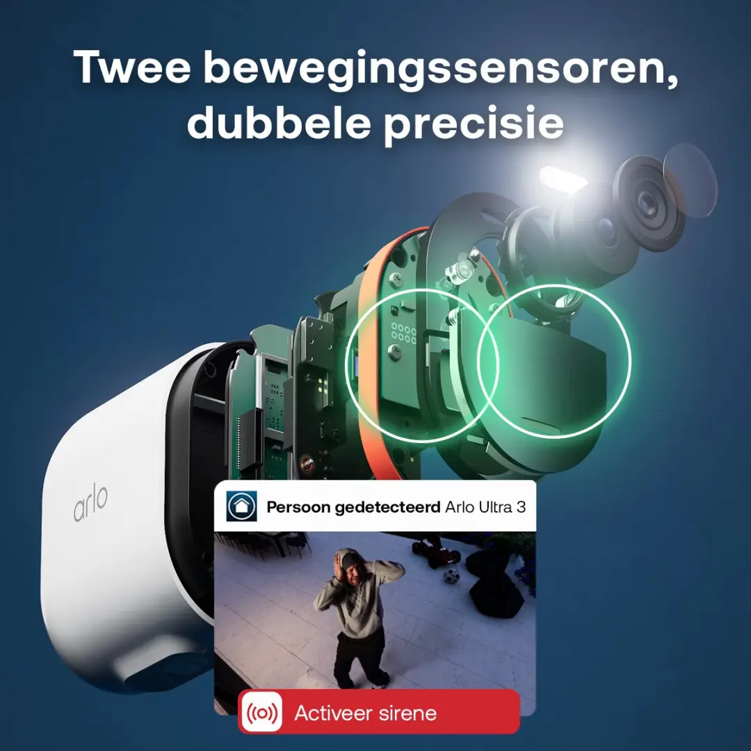 Arlo Ultra 3 VMC5350-111EUS 3-Cam Beveiligingscamera - Wit - afbeelding 4 van 6
