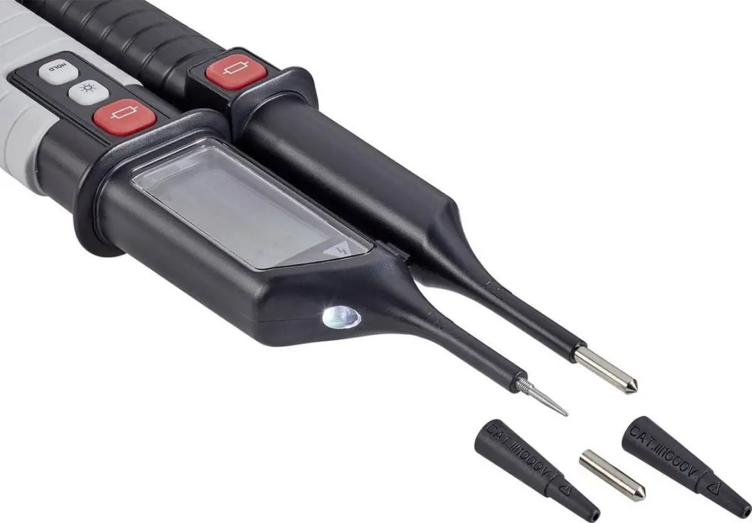 Voltcraft VC 65 Tweepolige spanningstester - CAT III 1000V, CAT IV 600V - LCD - afbeelding 2 van 4