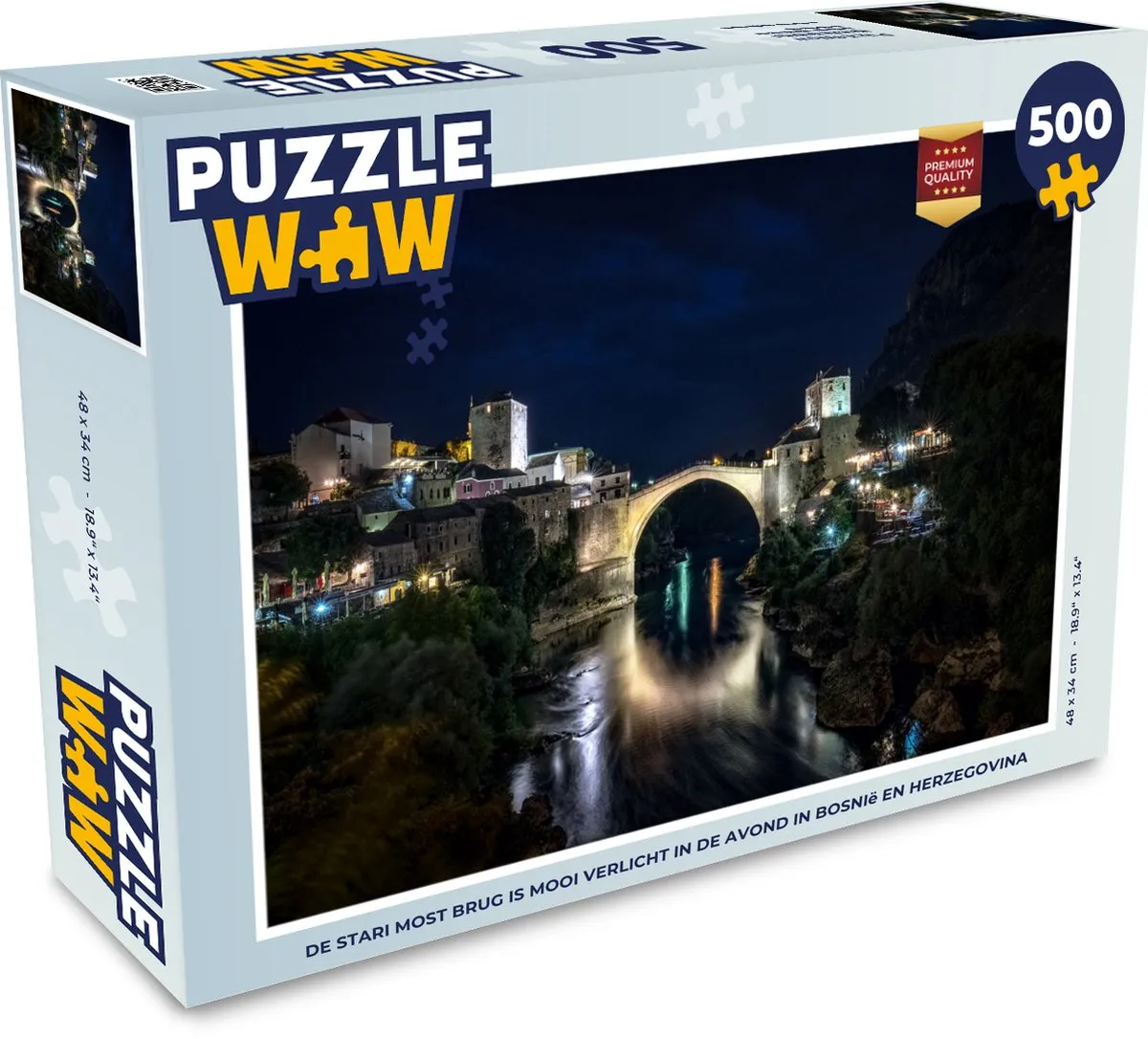 PuzzleWow Legpuzzel De Stari Most 500 Stuks - Multicolor
