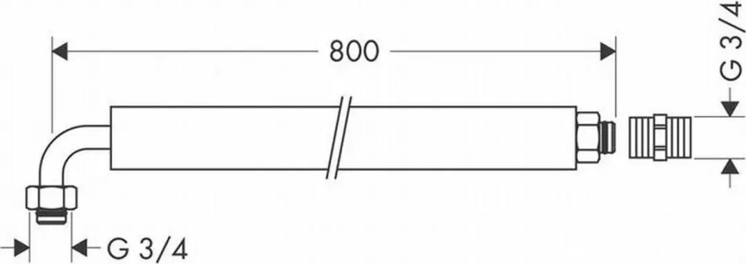 Hansgrohe Exafill 58192000 Flexibele Aansluitslang 80cm - afbeelding 3 van 6