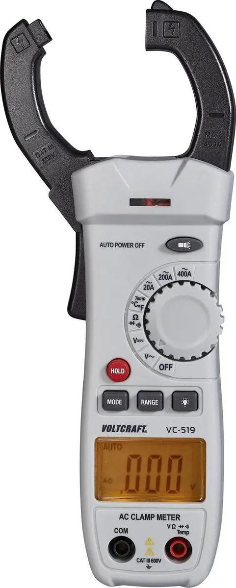 Voltcraft VC-519 Digitale Stroomtang - CAT III 600V - afbeelding 4 van 5