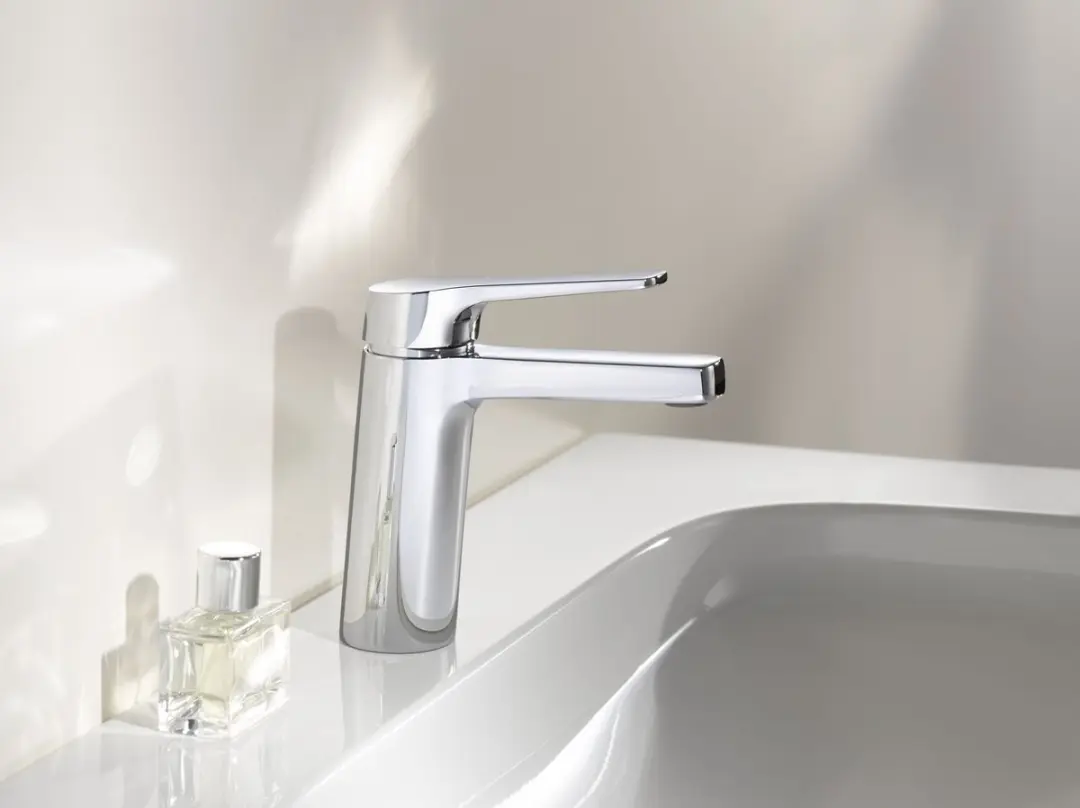KEUCO wastafelmengkraan, 13.8cm, design kraan, verzonken afvoer, Elegance