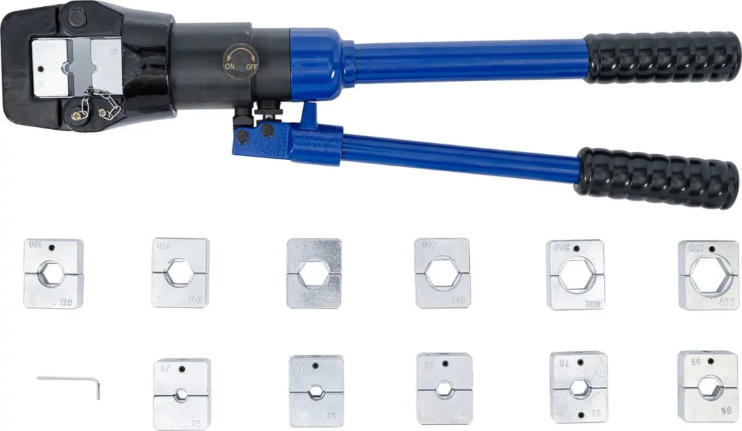 BGS Technic Hydraulische Krimptangset 16-400 mm² - Blauw - afbeelding 4 van 6