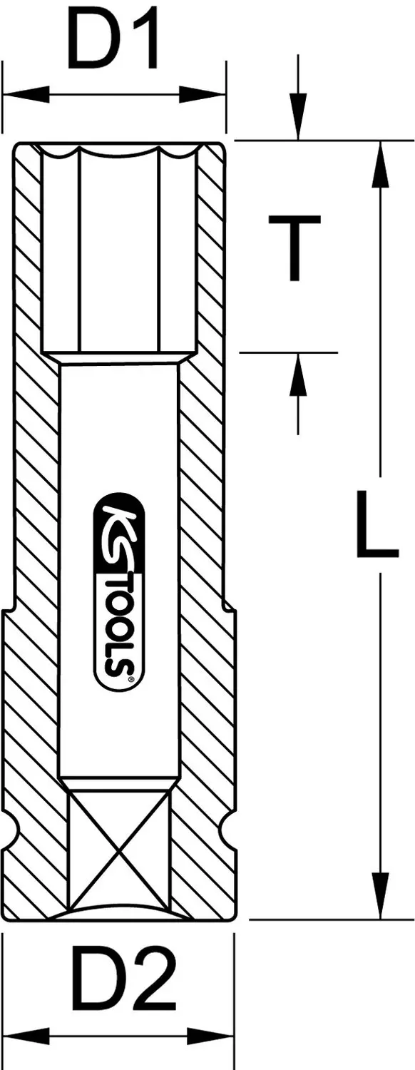 KS Tools 515.2017 Kracht-dopsleutelinzet 17 mm - afbeelding 4 van 6
