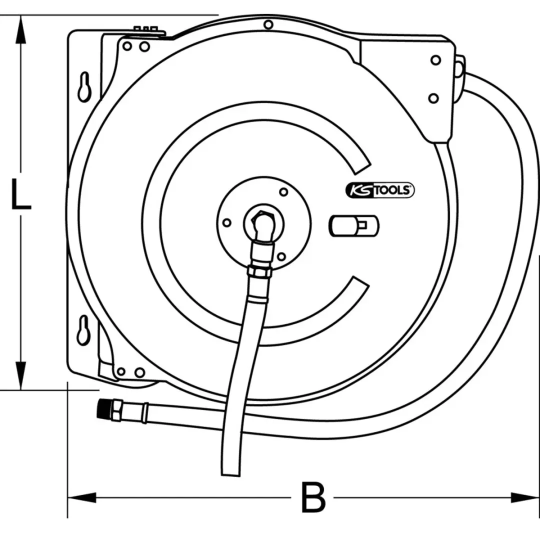 KS Tools 515.3440 Pneumatische slanghaspel