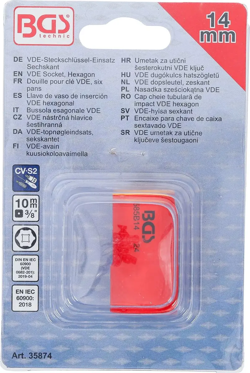 BGS VDE dopsleutel, zeskant