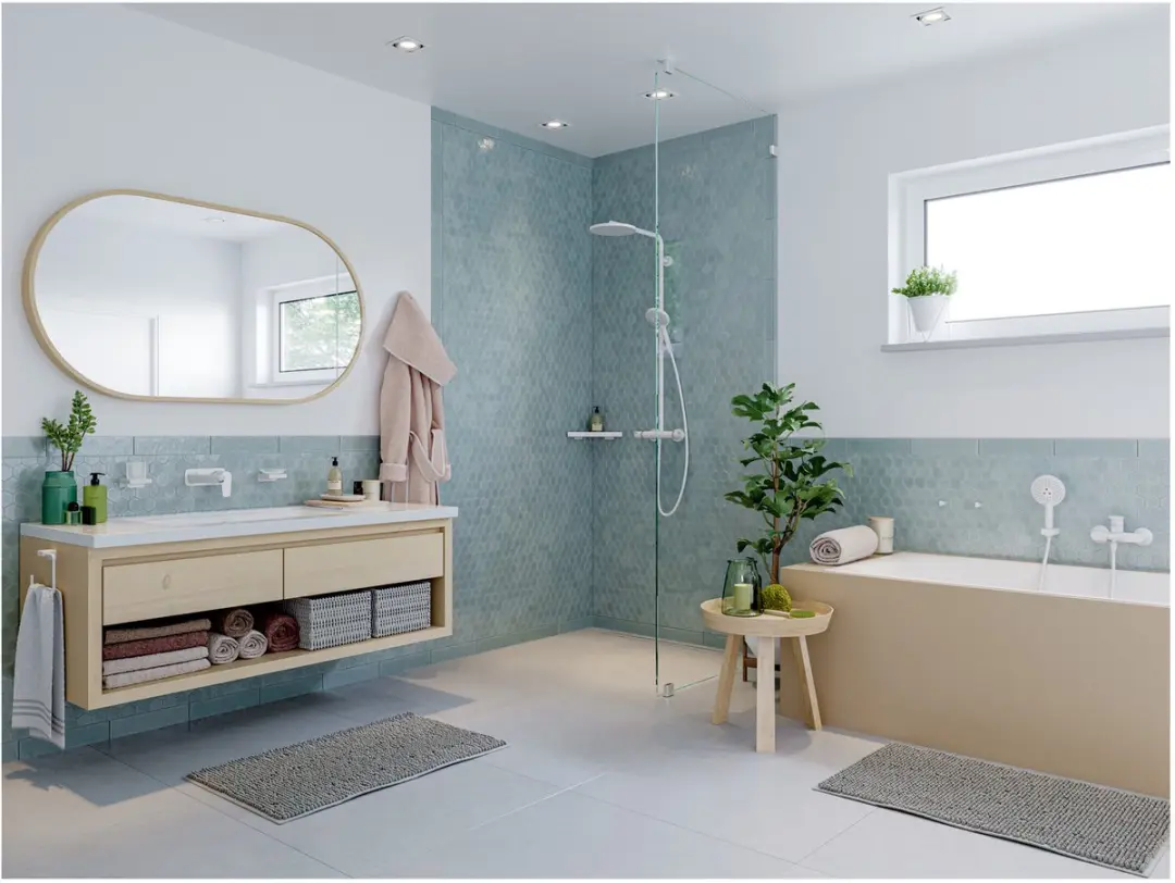 Hansgrohe Talis E Badkraan Opbouw - Mat Wit - afbeelding 3 van 6
