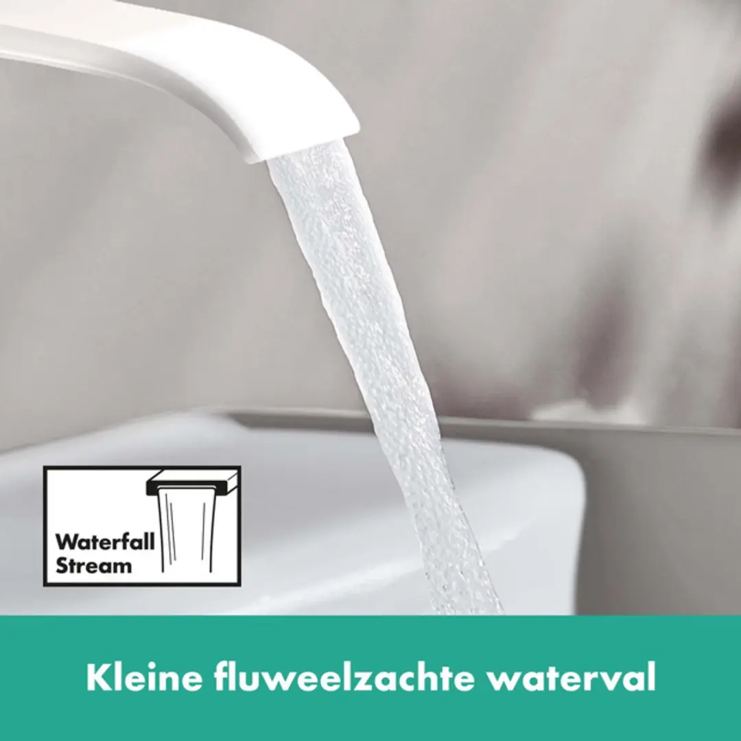Hansgrohe VIVENIS Wastafelkraan Inbouw - Voorsprong 19.2cm - Mat Wit - afbeelding 6 van 6
