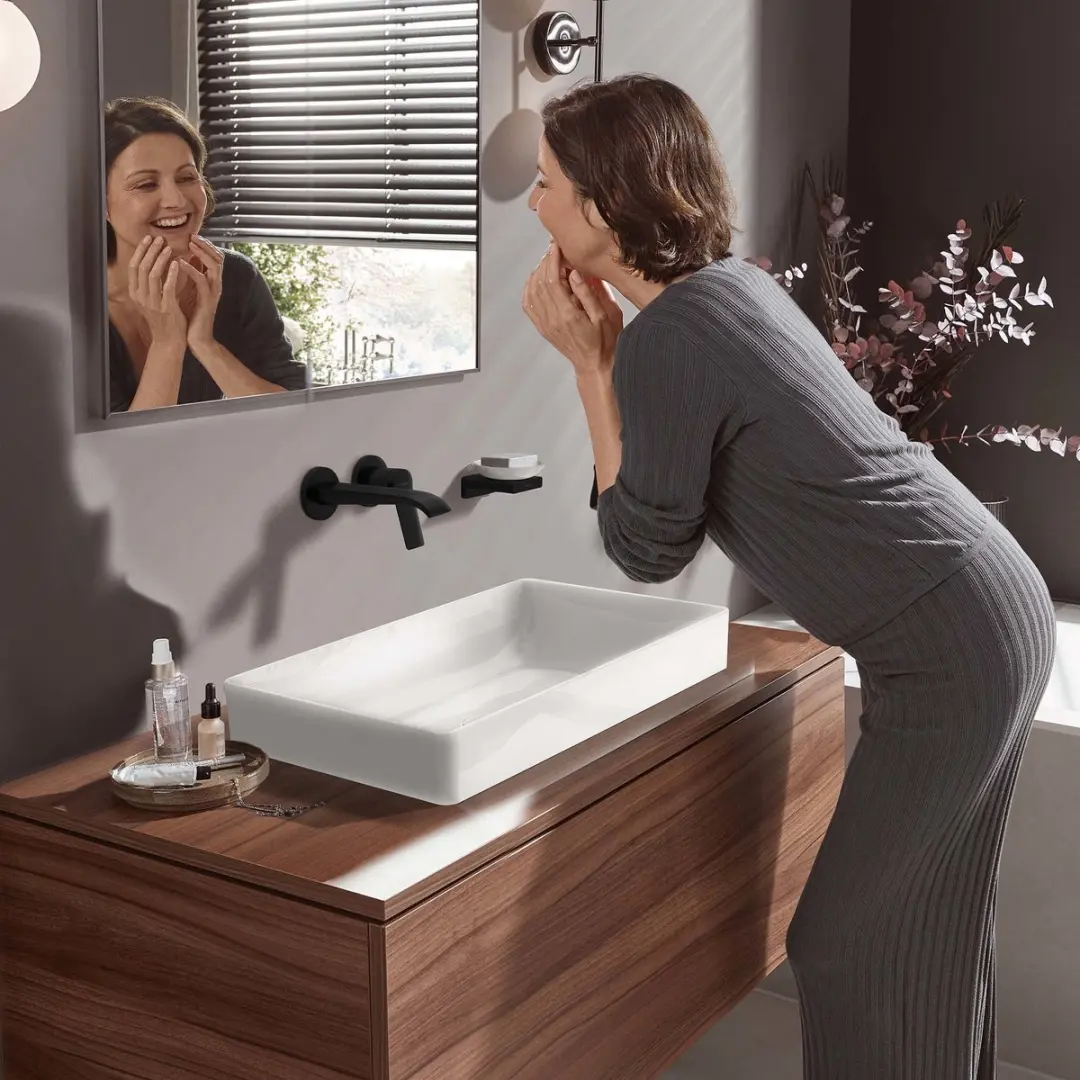 Hansgrohe VIVENIS afbouwdeel wastafelkraan - mat zwart - afbeelding 5 van 6