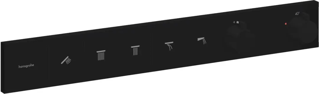 Hansgrohe Rainselect Thermostaat - 5 Functies - Mat Zwart - afbeelding 2 van 6