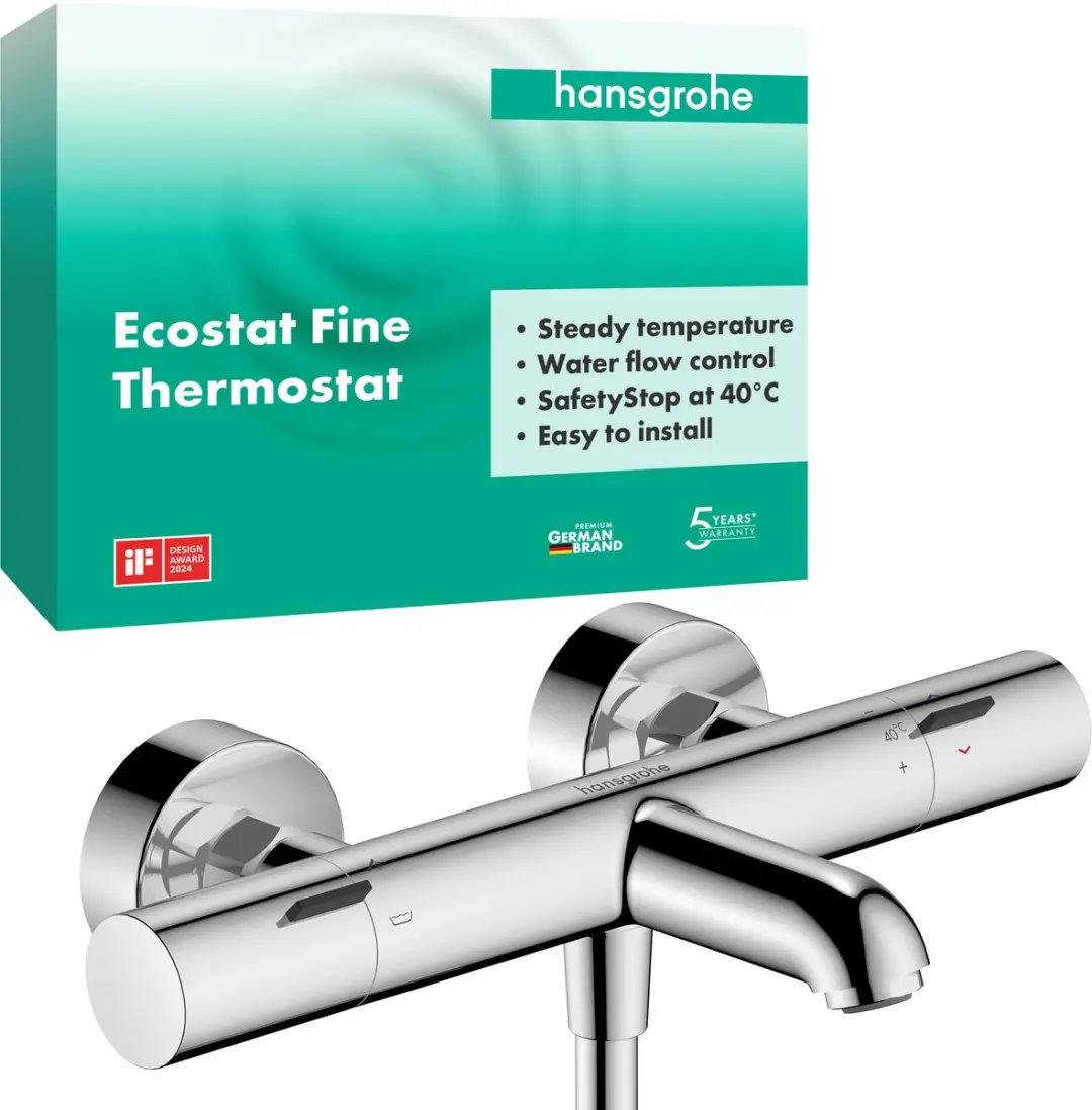 Hansgrohe Ecostat Fine Opbouw Badthermostaat - Chroom - afbeelding 2 van 6