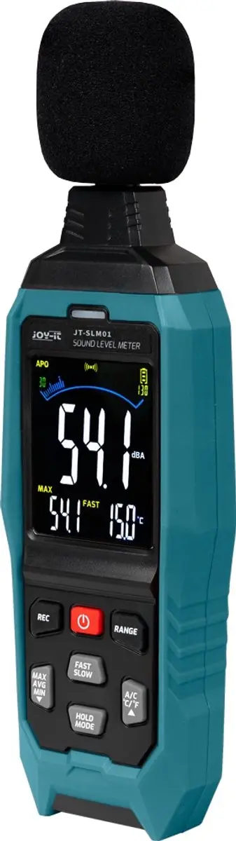 Joy-it JT-SLM01 Decibelmeter - 30-130 dB - Zwart/Blauw - afbeelding 3 van 3