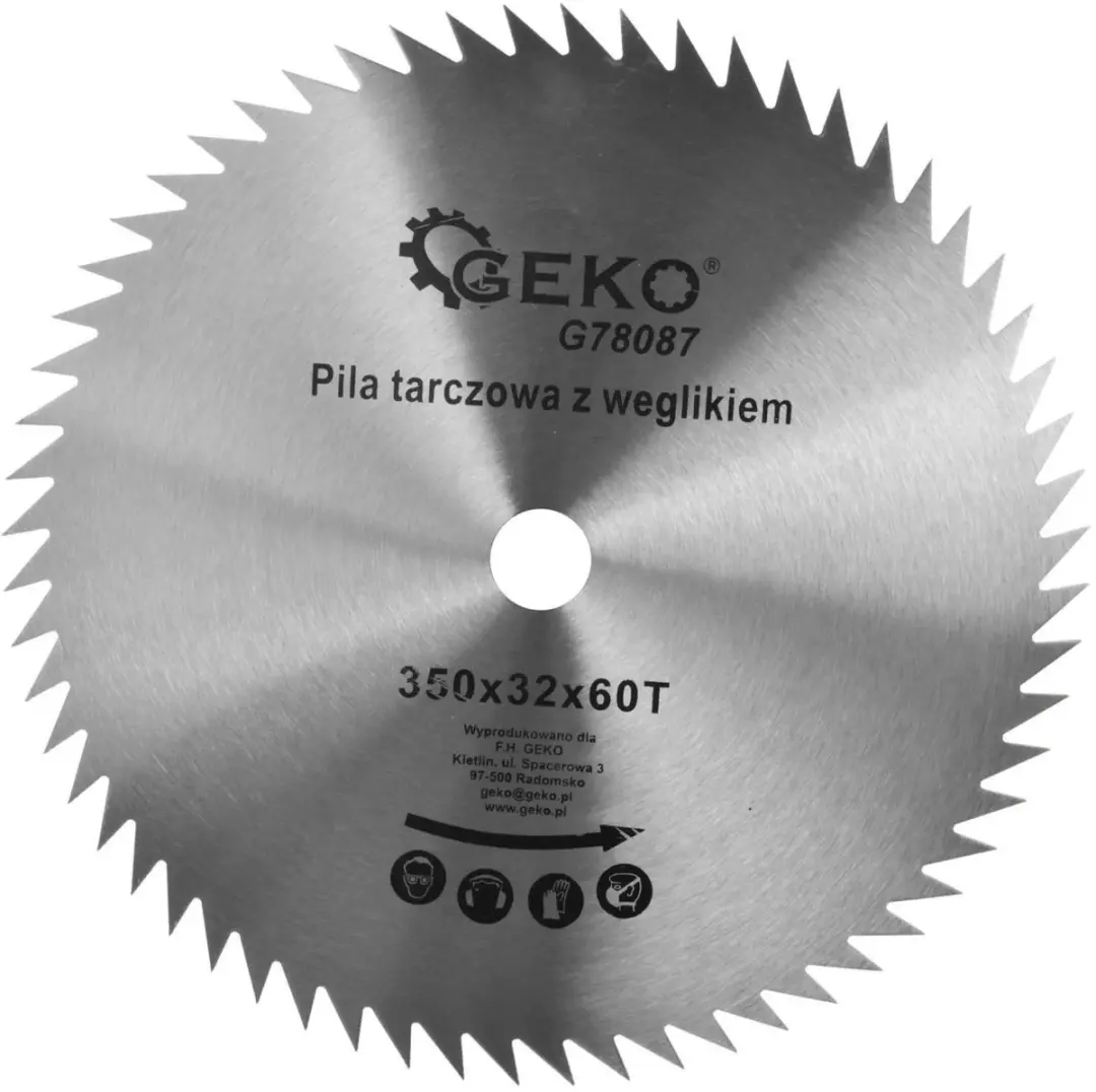 GEKO G78087 Cirkelzaagblad 350mm 60T