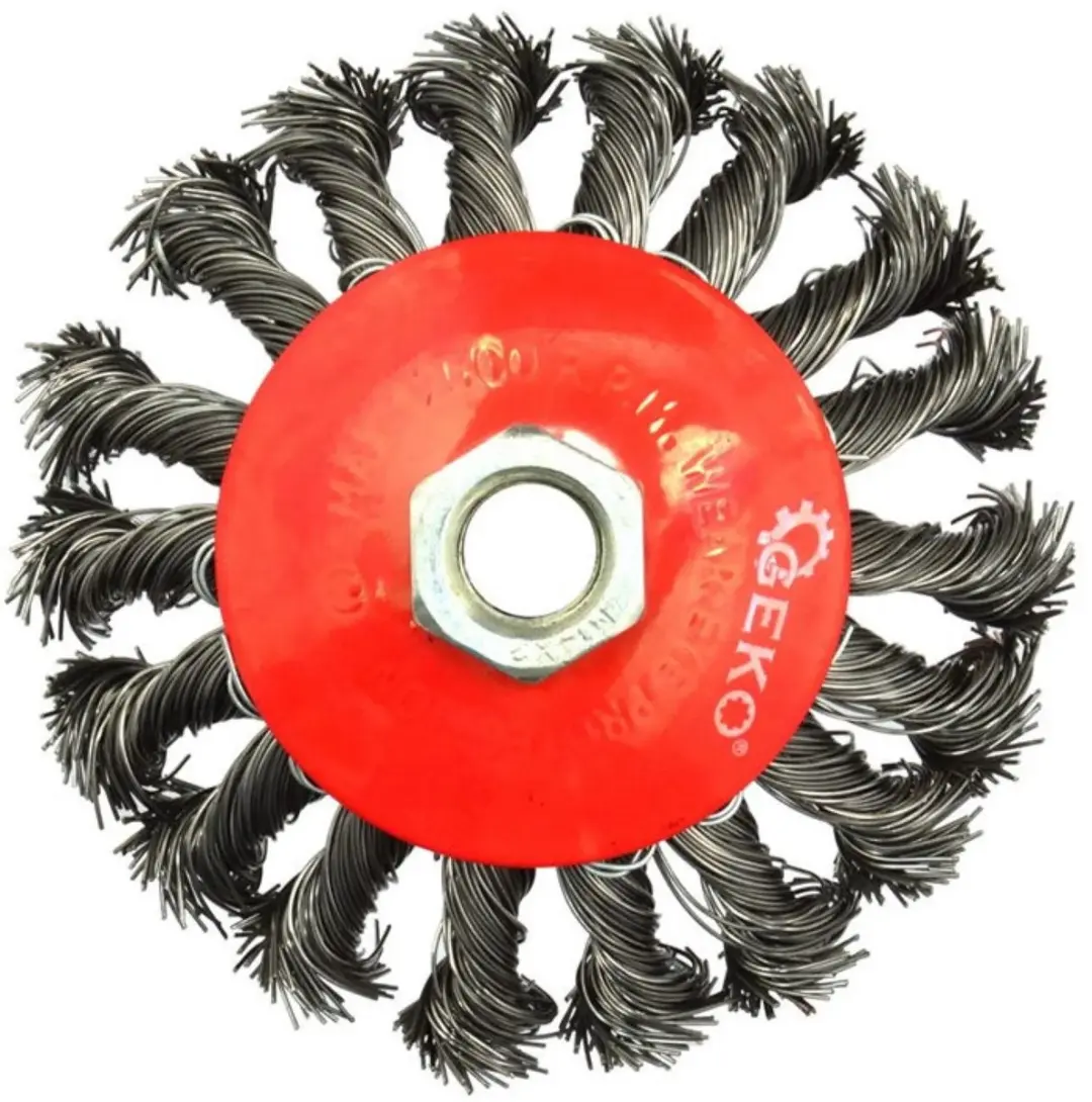 GEKO Bevel Staalborstel - M14 - 100mm - Roestvrij Staal - afbeelding 3 van 3