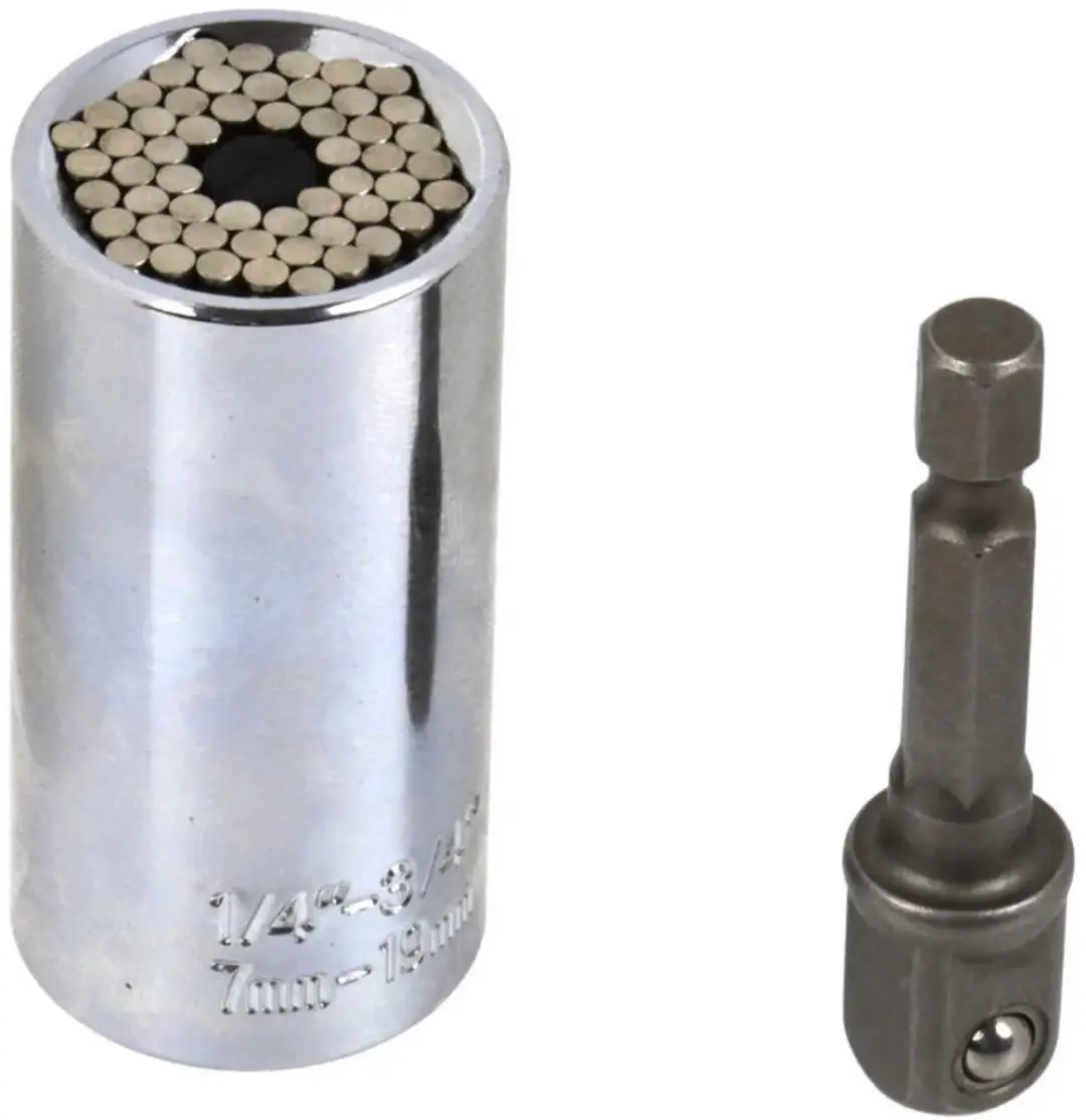 GEKO Universele Dopsleuteladapter 7-19 mm - CrV Staal - afbeelding 2 van 6