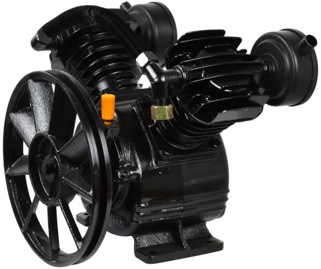 GEKO Twin-cylinder luchtcompressorpomp - gietijzer - 3 PK - 400 L/min - 8 bar - afbeelding 3 van 6