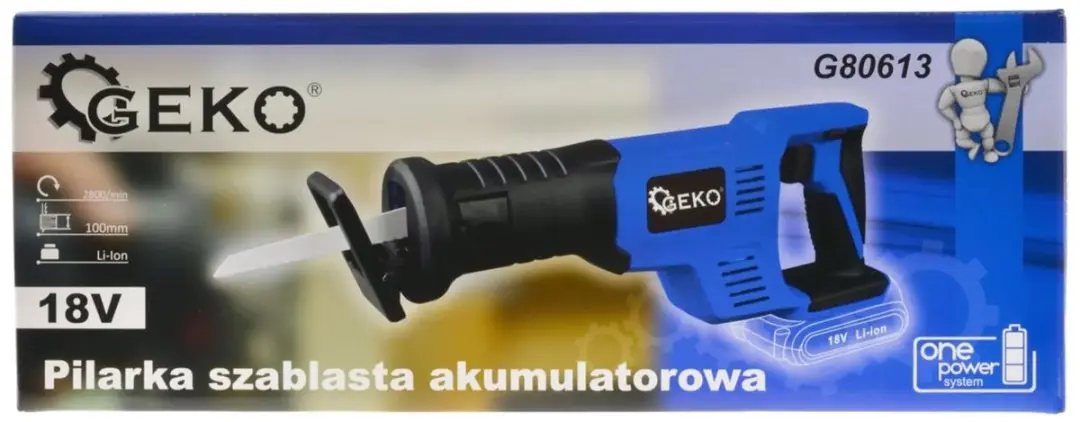GEKO Accu-reciprozaag - 18V - Li-ion - Gereedschapsloze zaagbladwissel - Ergonomische softgrip - afbeelding 4 van 6