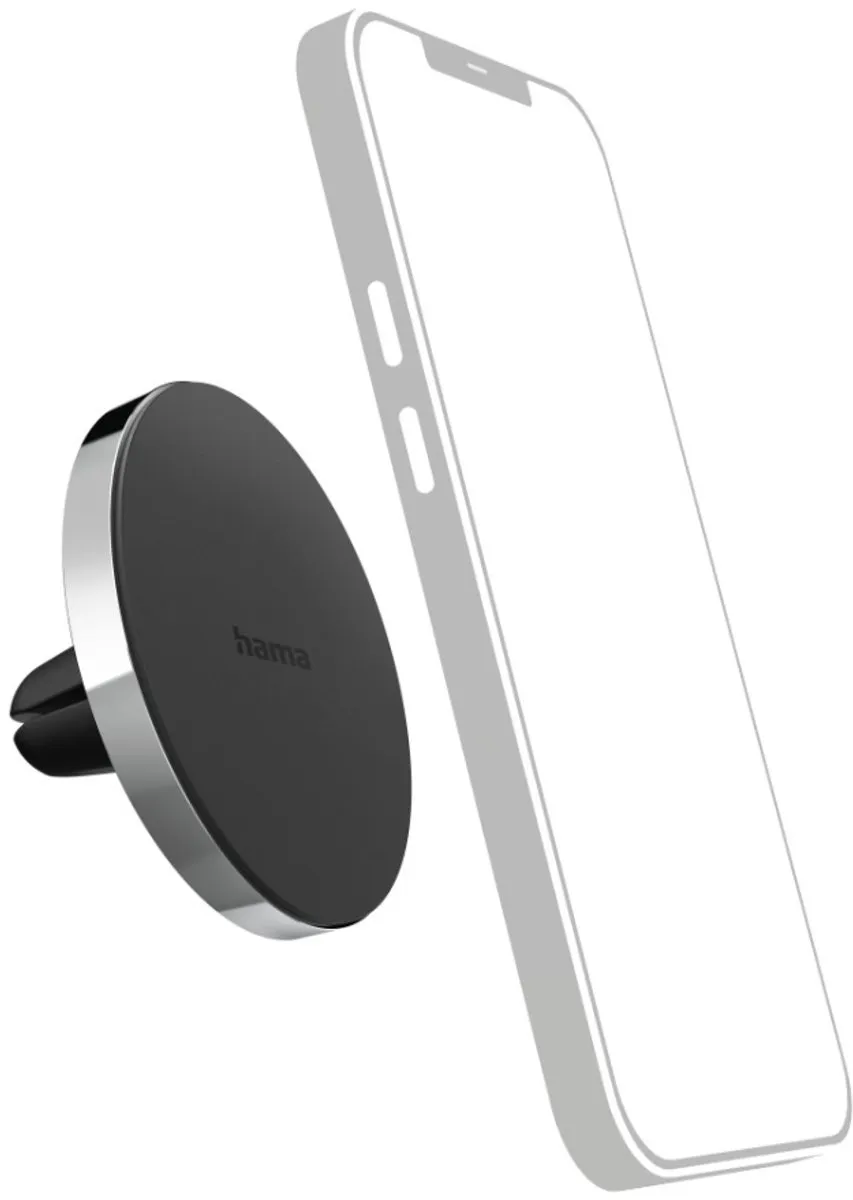 Hama MagLock GSM-Houder Auto 00210105 - iPhone 12-serie - Zwart/Zilver