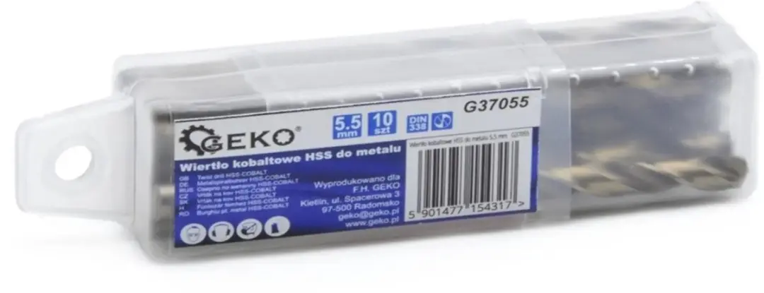 GEKO Metaalboor HSS M35 - 5,5 mm - 10 stuks - afbeelding 6 van 6
