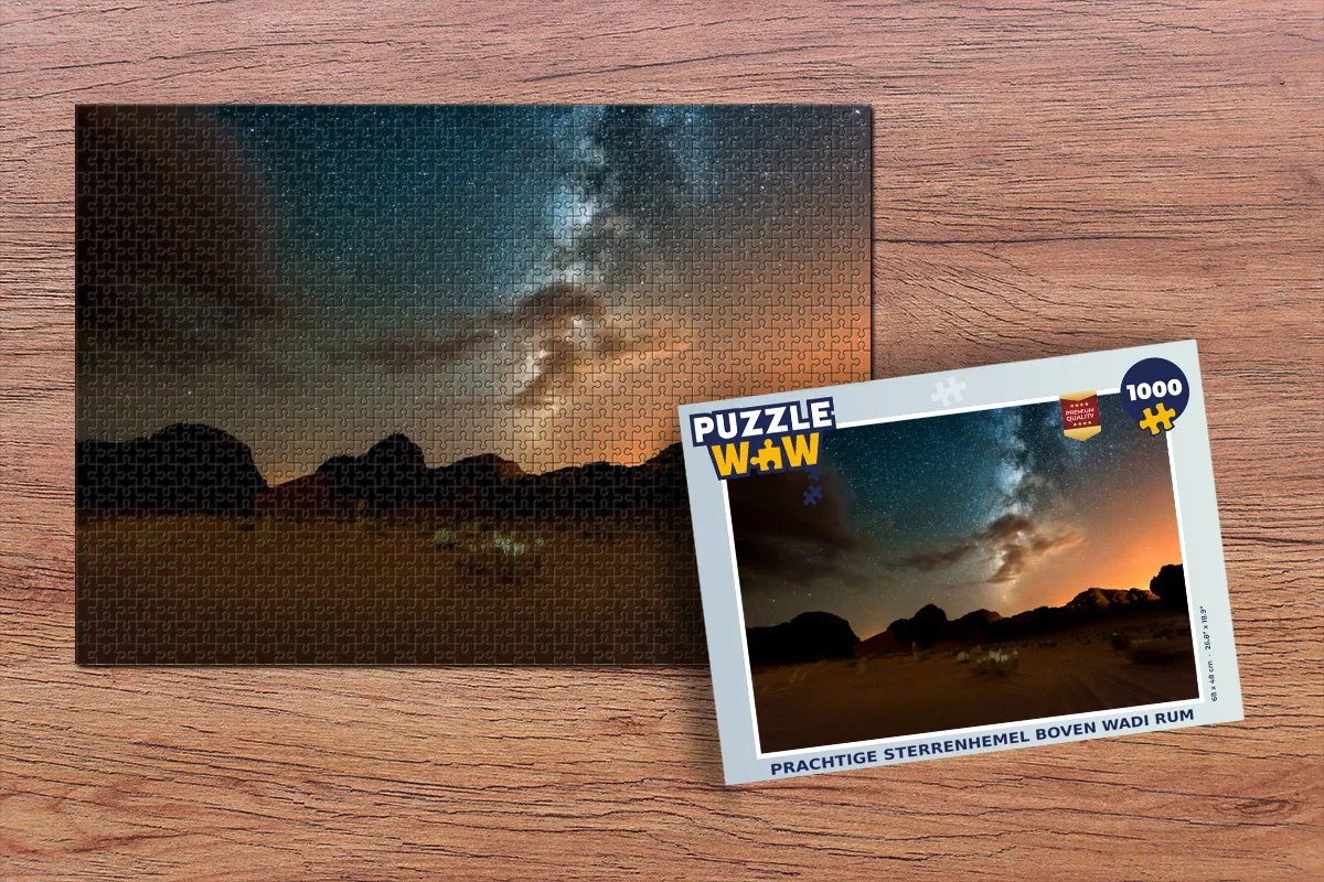 PuzzleWow Legpuzzel Wadi Rum Sterrenhemel 1000 Stuks