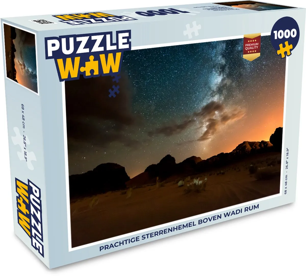 PuzzleWow Legpuzzel Wadi Rum Sterrenhemel 1000 Stuks - Multicolor