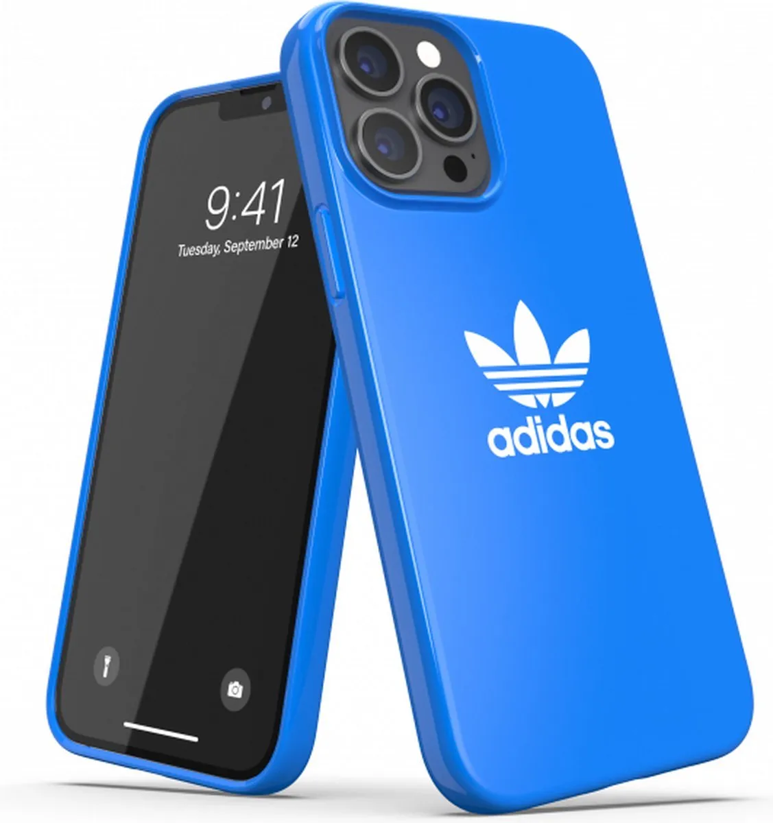 Adidas OR Trefoil Back Case - iPhone 13 Pro Max - Blauw/Wit